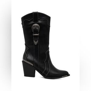 Buffalo West buckle Boots black size 8.5